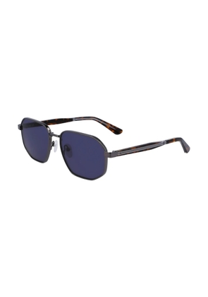 Calvin Klein Dark Blue Geometric Mens Sunglasses CK23102S 009 58
