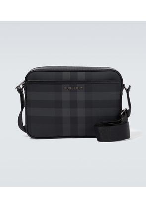 Burberry Muswell leather-trimmed crossbody bag