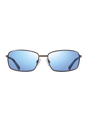 Revo Tate Blue Water Polarized Rectangular Mens Sunglasses RE 1079 00 BL 61