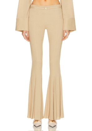 Blumarine Flare Knit Pant in Lark - Brown. Size 38 (also in ).