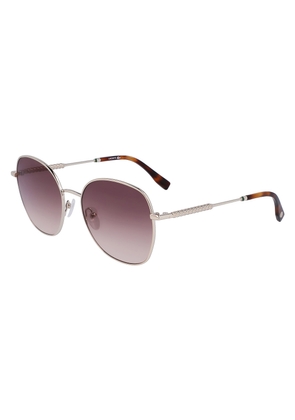 Lacoste Burgundy Gradient Round Ladies Sunglasses L257S 712 56