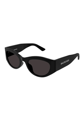 Balenciaga Grey Oval Ladies Sunglasses BB0330SK 001 54