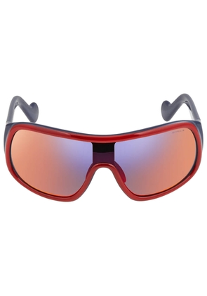 Moncler Red Multicolor Shield Unisex Sunglasses ML0048 68C 00