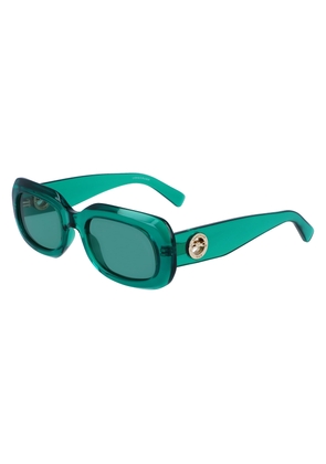 Longchamp Green Rectangular Ladies Sunglasses LO716S 303 52