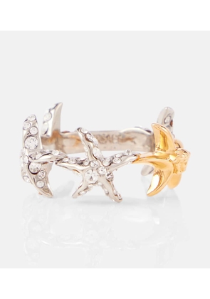 Versace Barocco Sea crystal-embellished ring