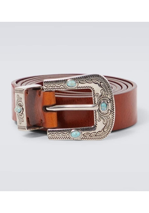 Brunello Cucinelli Embellished leather belt