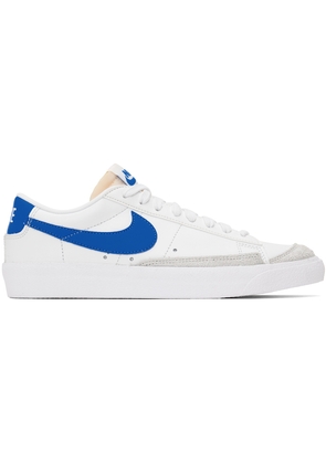 Nike White & Blue Blazer Low '77 Vintage Sneakers