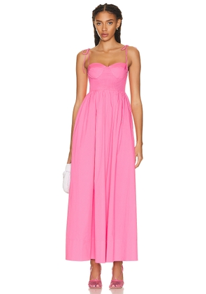 Staud Landry Dress in Plumeria - Pink. Size XL (also in ).