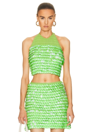 Simon Miller Candy Sequin Top in Happy Green - Green. Size S (also in M, XS).