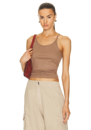 AGOLDE Cali Tank in Moth - Brown. Size XL (also in S, XS).