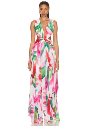 PatBO Allegro Cut-out Maxi Dress in Multi - Pink. Size 2 (also in ).