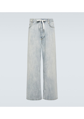 Balenciaga Mid-rise cotton twill wide-leg pants