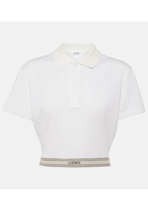 Loewe Cropped cotton polo shirt