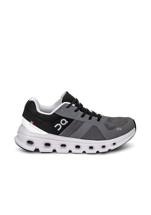 On Cloudrunner Sneaker in Eclipse & Black - Black. Size 6 (also in 6.5).