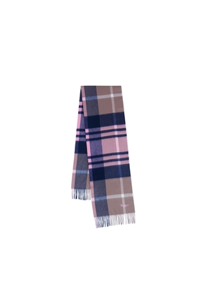 Mulberry Small Check Merino Wool Scarf - Sorbet Pink