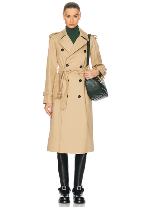 Burberry Trench Coat in Flax - Tan. Size 0 (also in 6).