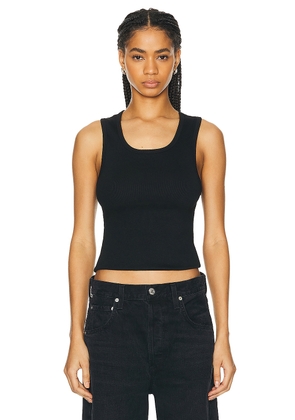 WAO The Fitted Tank in Black - Black. Size S (also in M).