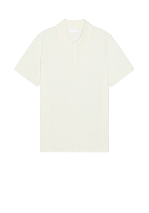 Helmut Lang Fine Gauge Polo in Ivory - Cream. Size S (also in ).