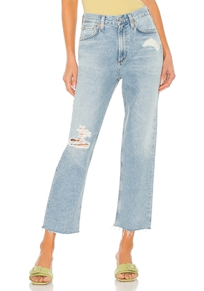 Citizens of Humanity Daphne Crop High Rise Stovepipe in Blue. Size 23, 25.