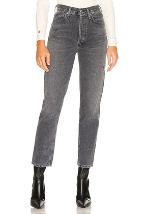 Citizens of Humanity Sabine High Rise Straight in Charcoal. Size 25, 33.