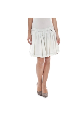 John Galliano White Cotton Skirt - W42