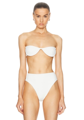 HAIGHT. Gal Bikini Top in Off White - Ivory. Size L (also in M, S, XS).