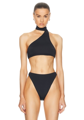 HAIGHT. Angelina Bikini Top in Black - Black. Size M (also in S, XS).