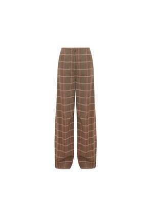 Lardini Elegant Brown Viscose Pants for Sophisticated Style - W40