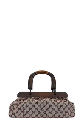 gucci Gucci GG Canvas Wood Handbag in Black - Black. Size all.