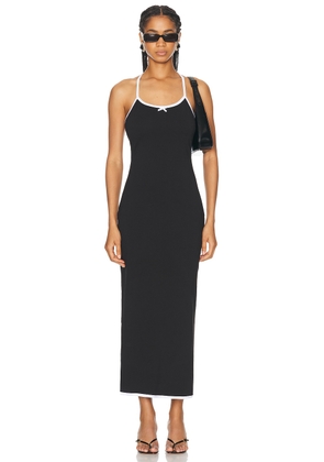 Rowen Rose Long Backless Dress in Black & White - Black. Size 36 (also in ).