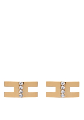Logo Strass Trilogy Earrings Elisabetta Franchi