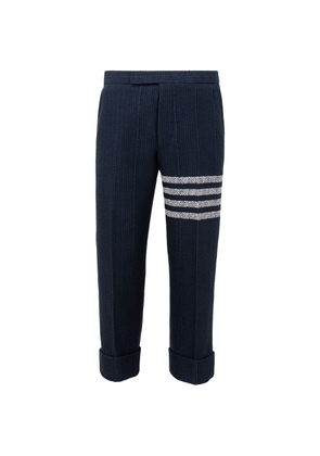 Thom Browne Elevate Your Style with Sleek Acrylic Blue Pants - W48