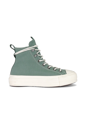 Converse Chuck Taylor All Star Lift Platform Play On Utility Sneaker in Green. Size 10.5, 11, 7.5, 8, 8.5, 9, 9.5.