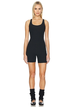Beyond Yoga Spacedye Get Up And Go Pocket Biker Jumpsuit in Black. Size M, S, XL, XS.