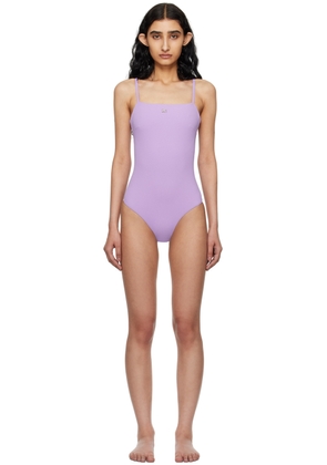 Recto Purple Square Neck Swimsuit