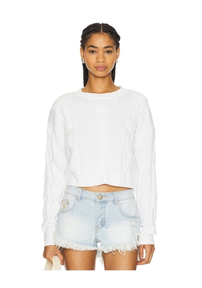 BEACH RIOT Clarice Sweater in White. Size M, S, XL, XS.