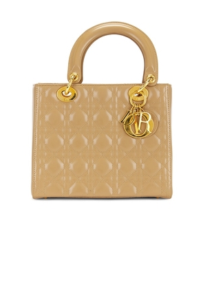 FWRD Renew Dior Lady Cannage Handbag in Brown.