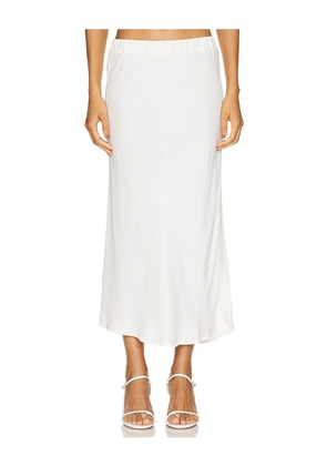 Bobi Bias Skirt in Ivory. Size M, S, XL, XS.