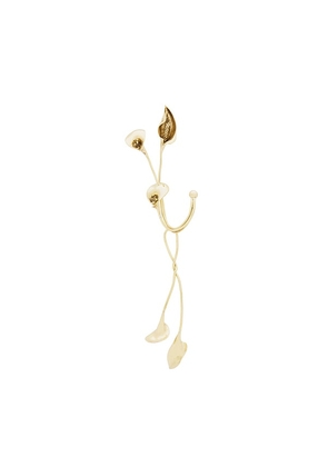 Alemais Lily Stud And Drop Ear Cuff in Metallic Gold.