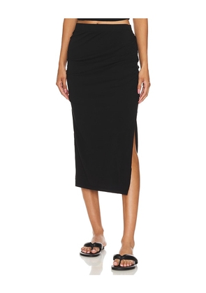 Bobi Midi Skirt in Black. Size M, S, XL, XS.