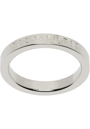 MM6 Maison Margiela Silver Numeric Minimal Signature Ring