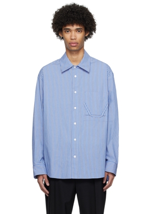 Solid Homme Blue Striped Shirt