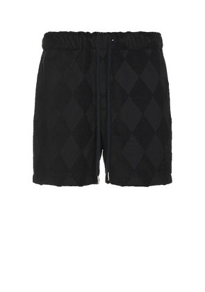 OAS Black Diamond Terry Shorts in Black. Size M, S, XL/1X.