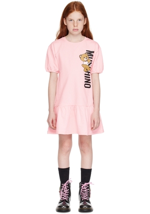 Moschino Kids Pink Teddy Dress