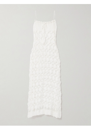 Miguelina - Nelinha Embroidered Cotton Lace Maxi Dress - White - XS/S,M/L