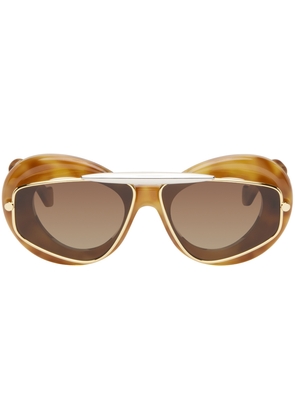 LOEWE Tortoiseshell Wing Double Frame Sunglasses