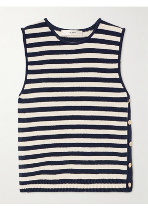 FRAME - Mariner Striped Cotton-blend Terry Tank - Blue - xx small,x small,small,medium,large,x large