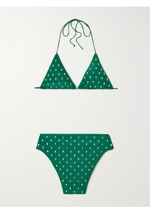 Oséree - Embellished Bikini - Green - small,medium,large,x large