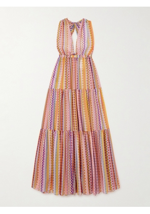 Missoni - Mare Tiered Striped Cotton And Silk-blend Voile Halterneck Maxi Dress - Multi - IT38,IT40,IT42,IT44