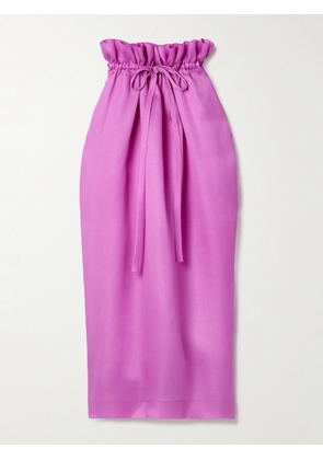 KHAITE - Ember Gathered Silk-gazar Maxi Skirt - Pink - US2,US4,US6